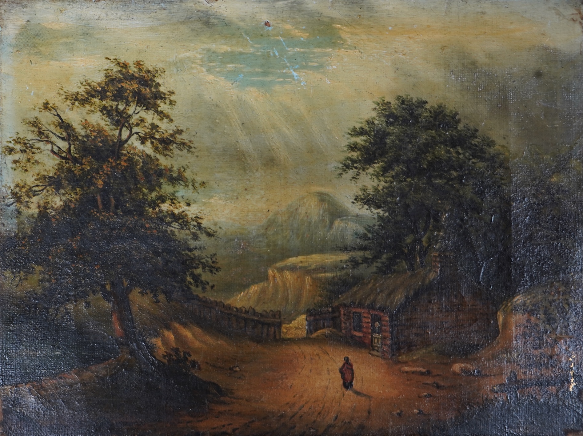 Eliza Jeffery (19th. C), pair of small landscapes, each inscribed and dated verso, oils on canvas, unframed, each 15 x 20cm